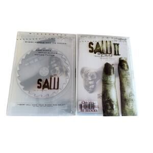 Saw 1 & Saw II DVD Bundle Horror Movies 2 Disc Lot Jigsaw